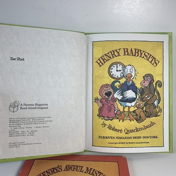 Parents Magazine Press Books Lot of 3 1980s Henry the Duck Sherlock Chick - Picture 4 of 7